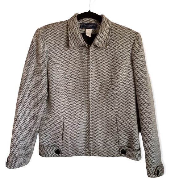 Norton McNaughton | Vintage Herringbone Blazer with Pockets sz 6P - Picture 1 of 8
